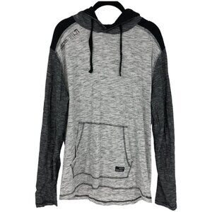 Bootlegger Heathered  Two-toned Gray Hoodie w/ kangaroo pocket size L